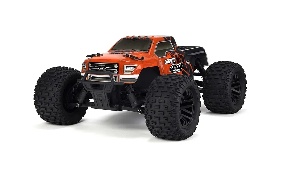 ARRMA 1/10 GRANITE 4x4 Red &amp;amp; Black Painted Body Shell image 22119