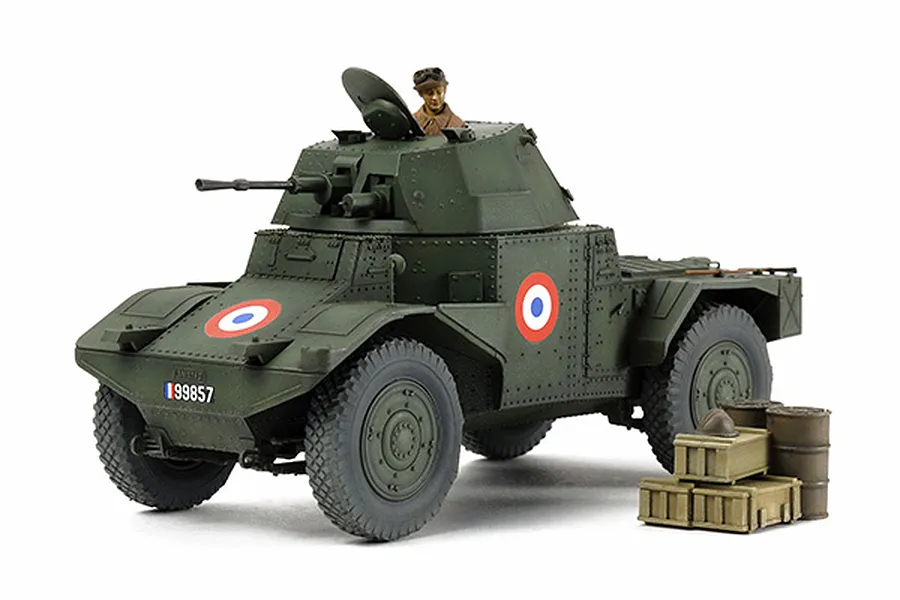 Tamiya 1/35 French AMD35 Armored Car Scaled Plastic Model Kit image 22130