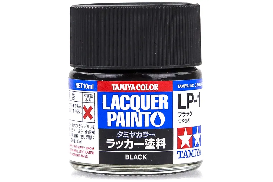 Tamiya LP-1 Black Lacquer Paint 10ml image 22263