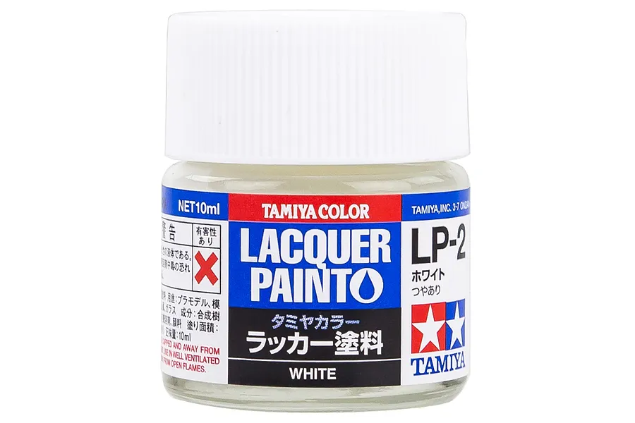 Tamiya LP-2 White Lacquer Paint 10ml image 22264