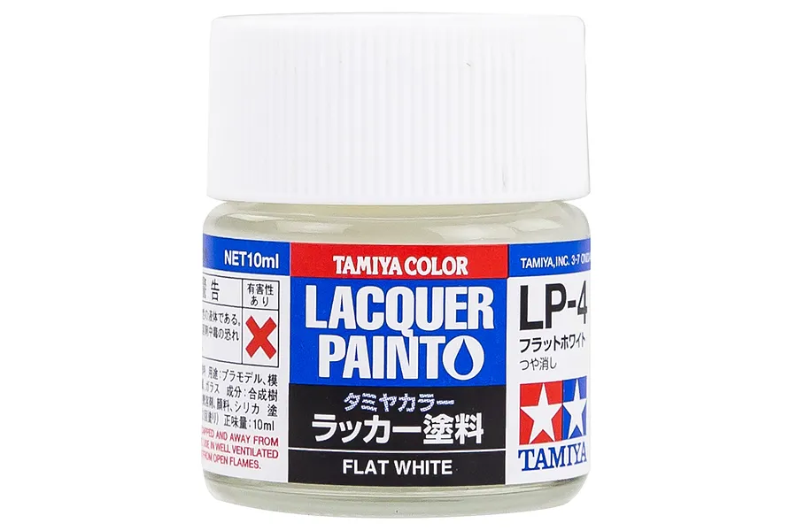 Tamiya LP-4 Flat White Lacquer Paint 10ml image 22267