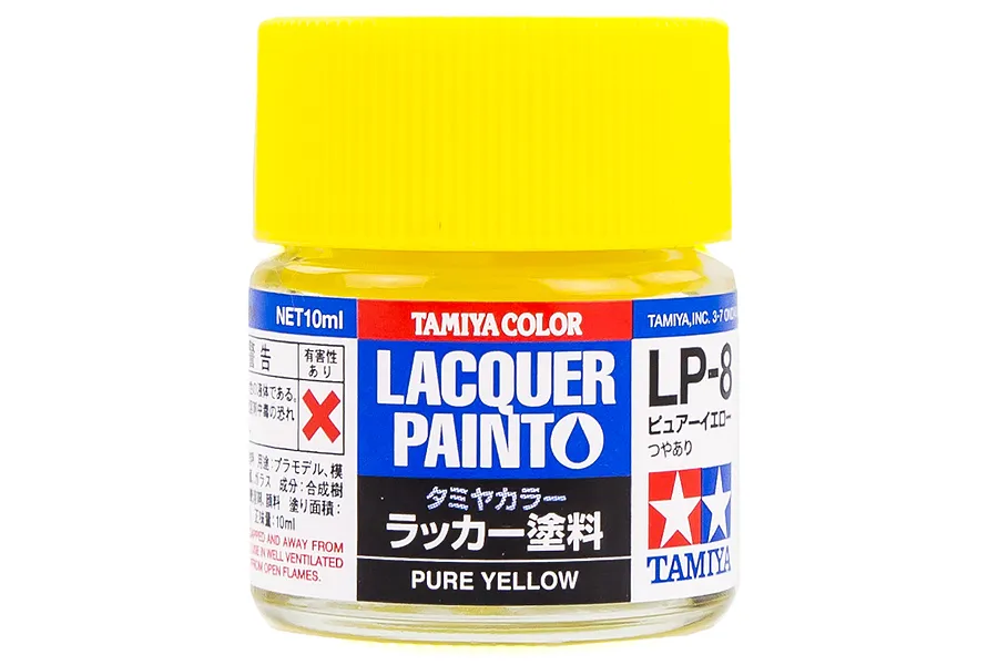 Tamiya LP-8 Pure Yellow Lacquer Paint 10ml image 22271