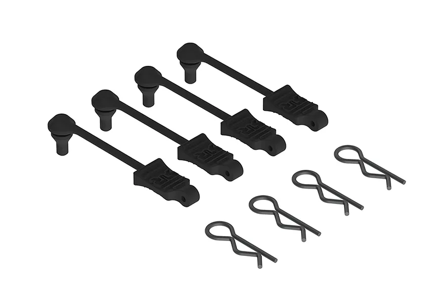 ARRMA 1.2mm Black Body Pins w/Clip Retainer 4Pcs image 22369