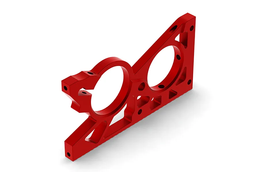 ARRMA Red Aluminium Mid Rear Bulkhead Set image 22376