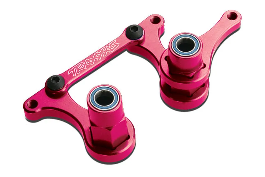 Traxxas Pink Aluminium Steering Bellcrank/Drag Link Assembly w/ Bearings image 22494