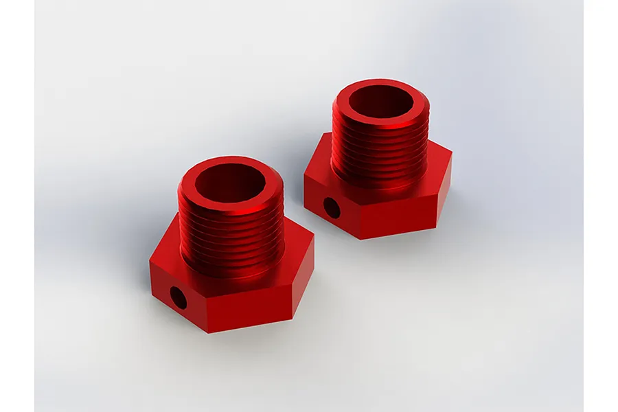 ARRMA Red Aluminium 17mm Wheel Hexes image 22628