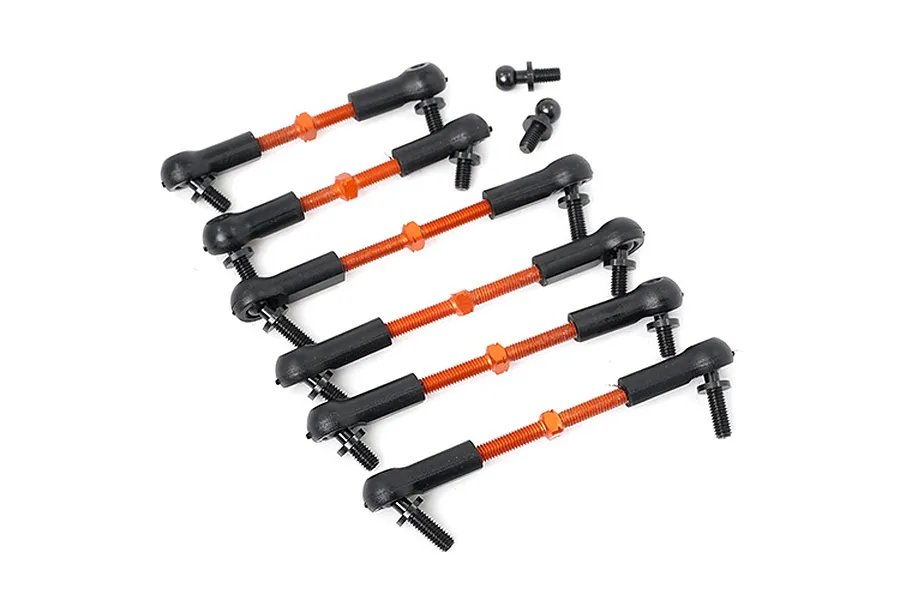 Yeah Racing HPI RS4 Orange Aluminium Linkage Set image 22707