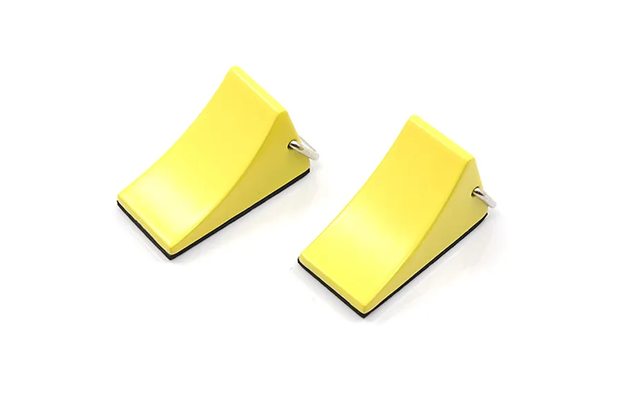 Yeah Racing 1/10 Yellow Aluminium Wheel Chock 2Pc image 22855