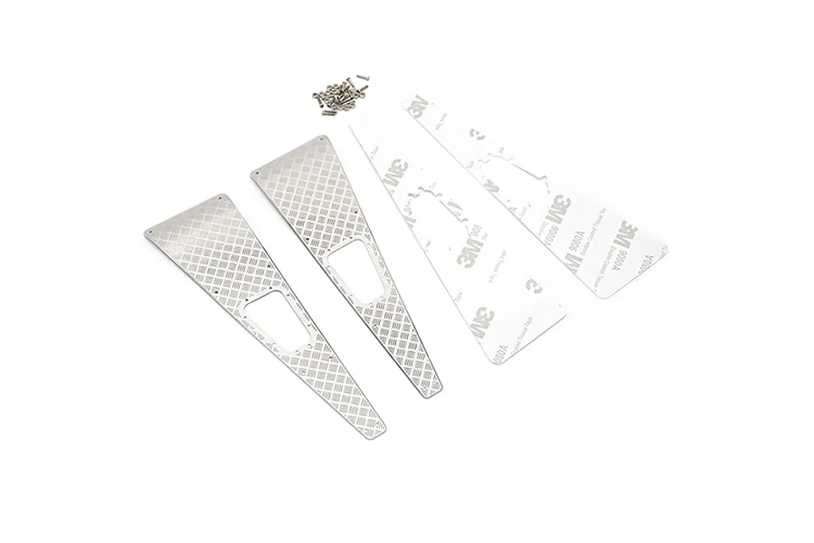 Yeah Racing TRX-4 Defender Stainless Steel Bonnet Hood Diamond Plate Set image 22978