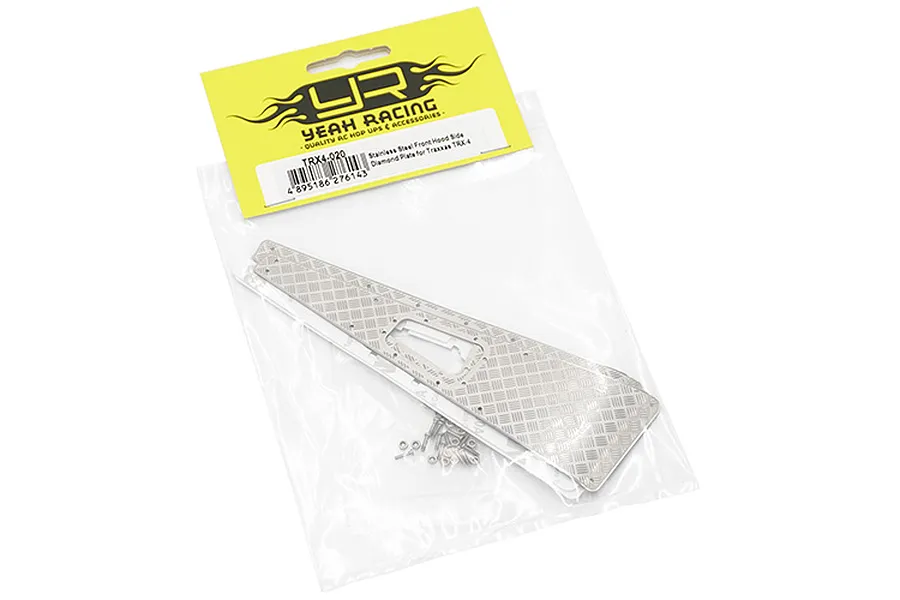Yeah Racing TRX-4 Defender Stainless Steel Bonnet Hood Diamond Plate Set image 22981