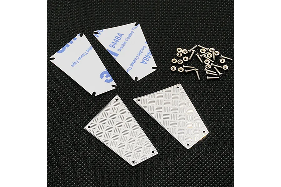 Yeah Racing TRX-4 Defender Stainless Steel Rear Side Diamond Plate image 22992