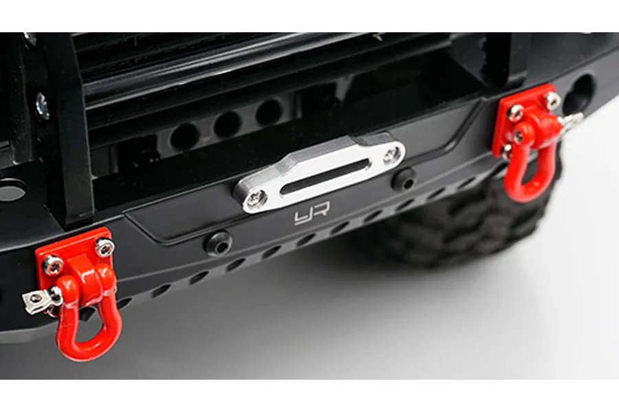 Yeah Racing Black Aluminium TRX-4 &amp;amp; SCX10 II Front Bumper w/ LED Lights image 23004