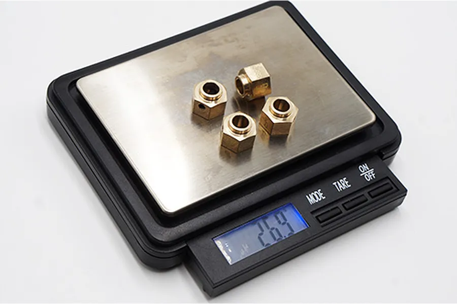 Yeah Racing TRX-4 High Mass Brass 12mm Hexes 4Pcs image 23029
