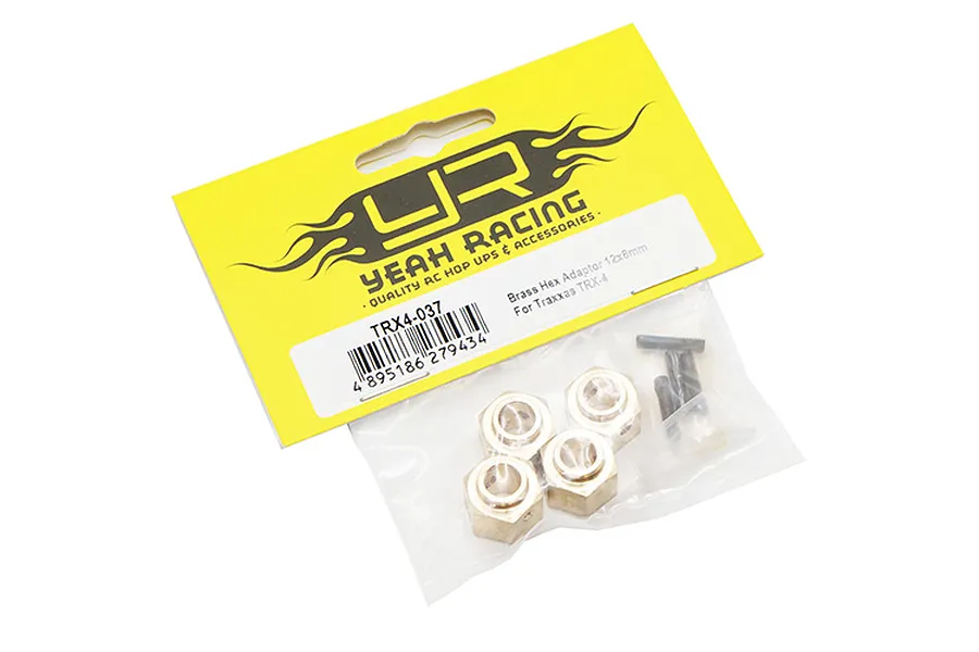 Yeah Racing TRX-4 High Mass Brass 12mm Hexes 4Pcs image 23030