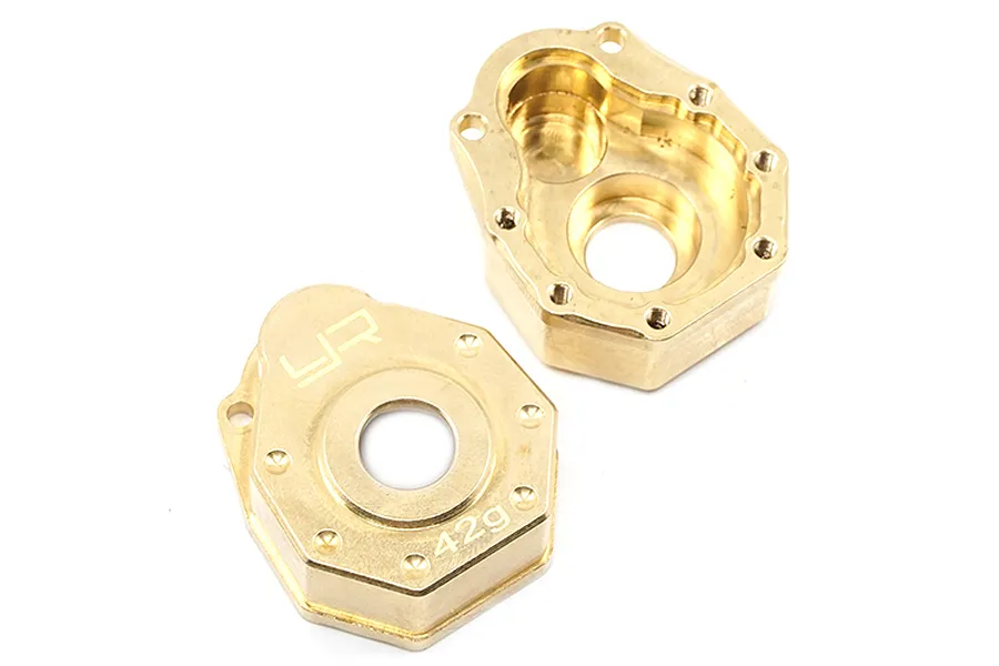 Yeah Racing TRX-4 High Mass Brass Front or Rear Portal Axle Covers 2Pcs image 23035
