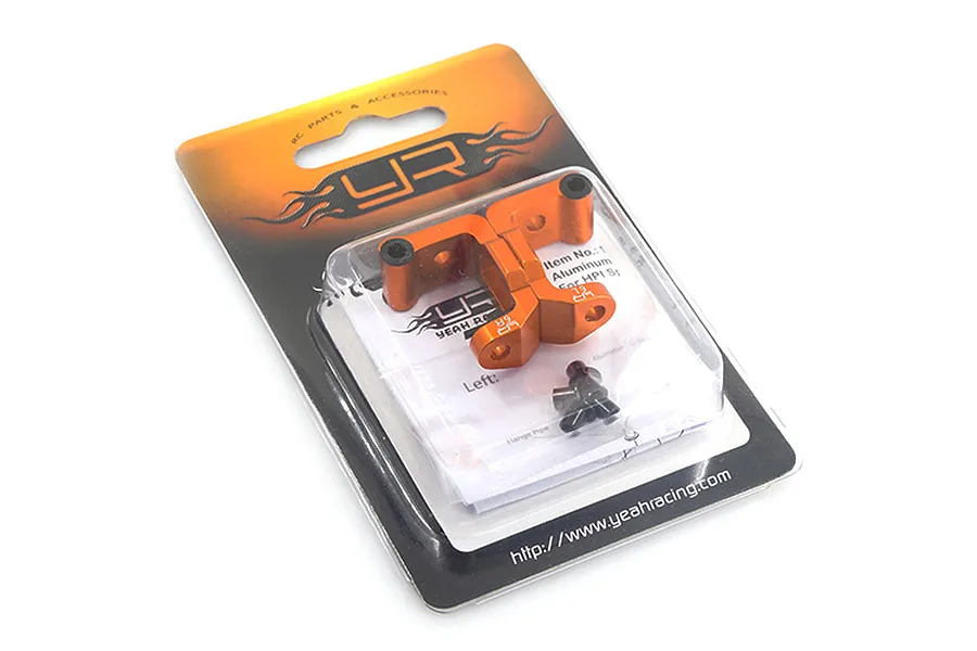 Yeah Racing HPI Sprint 2 Orange Aluminium Front Hub Carrier 2Pc image 23130