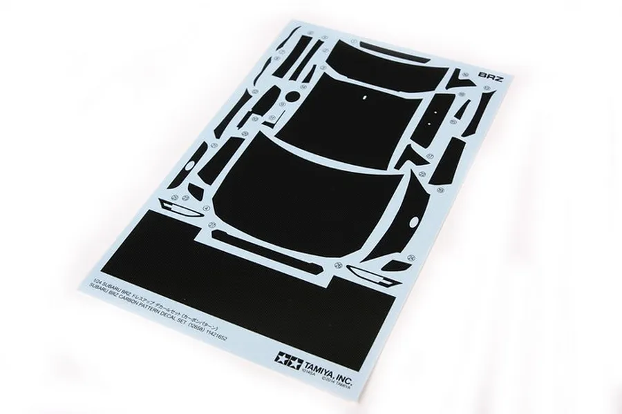Tamiya 1/24 Subaru BRZ Carbon Pattern Decal Sheet image 23300