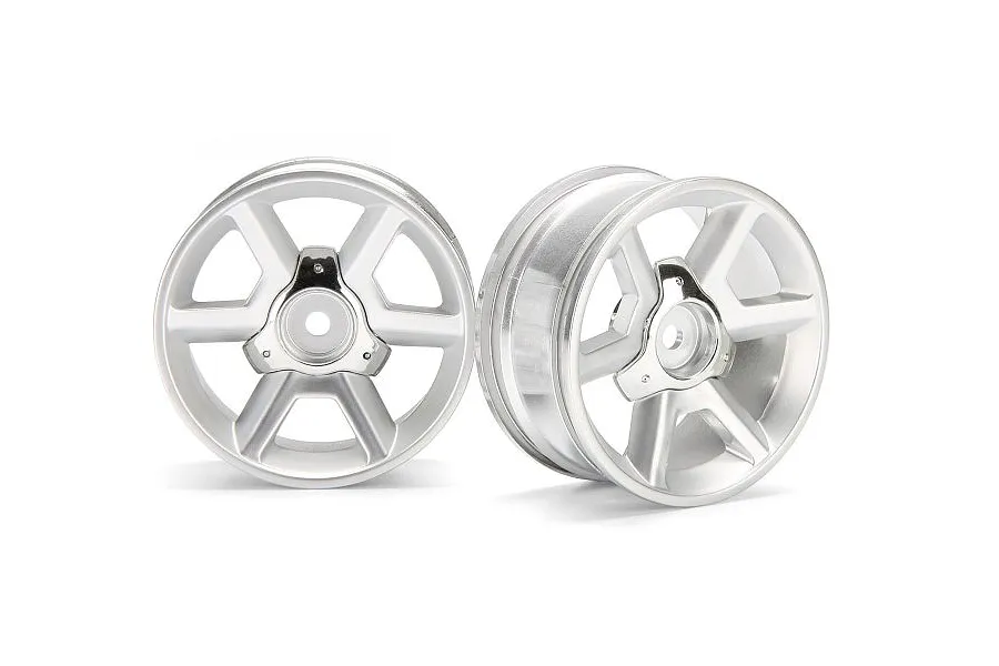 HPI 1.9&amp;quot; (6mm Off-Set) GT Silver Rims 2Pcs image 23382