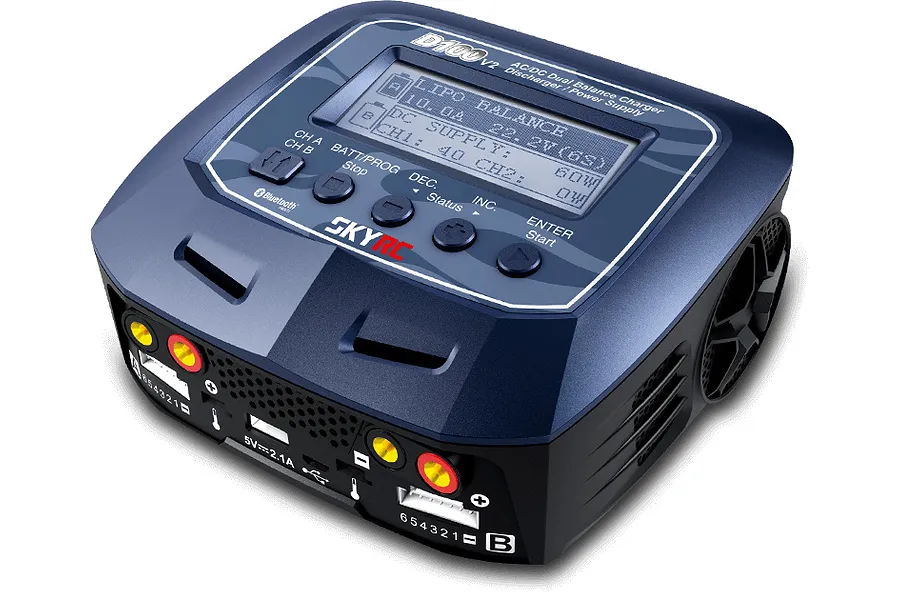 SkyRC D100v2 Dual Port AC/DC Smart Charger image 23446