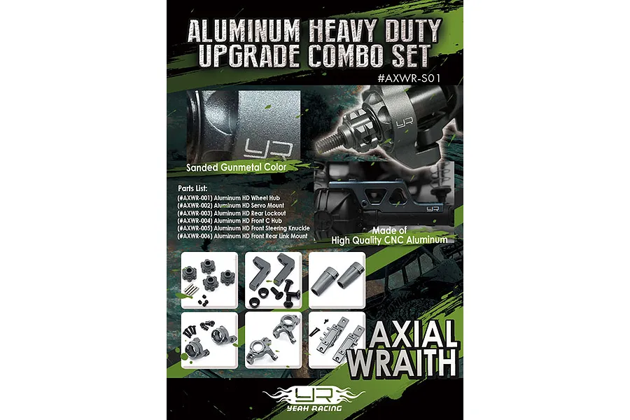 Yeah Racing Axial Wraith Grey Aluminium Upgrade Set image 7