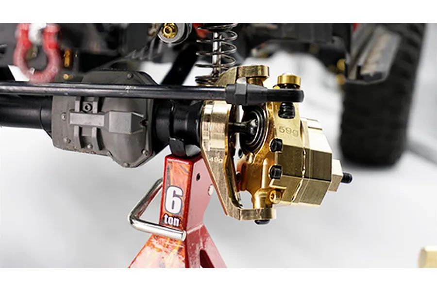 Yeah Racing TRX-4 High Mass Brass Left &amp;amp; Right Portal Drive Caster Blocks image 23522