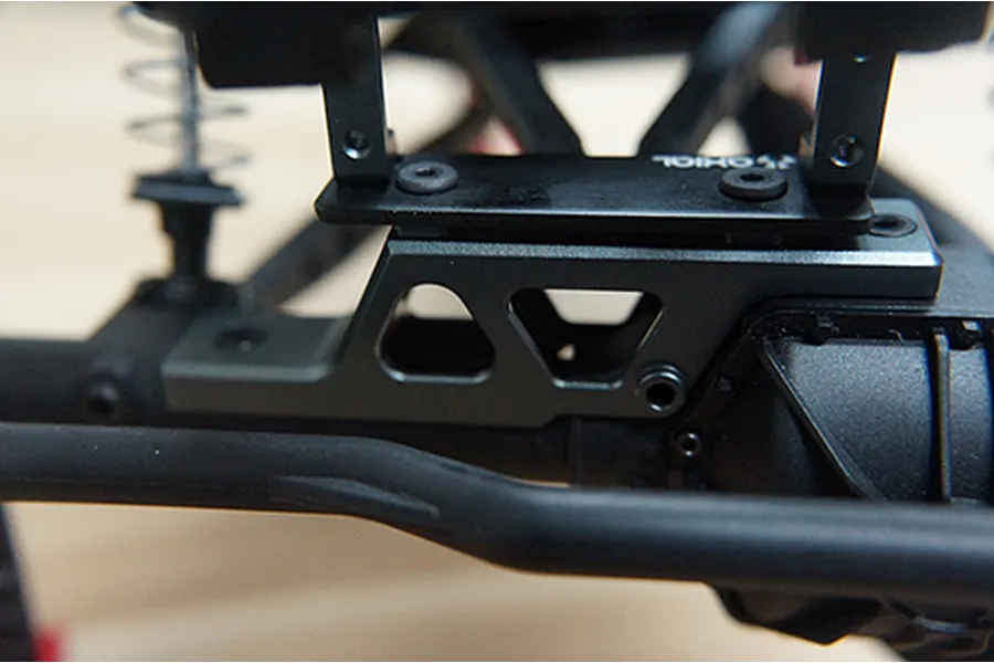 Yeah Racing Wraith Aluminium Grey Front &amp;amp; Rear Link Mounts image 2