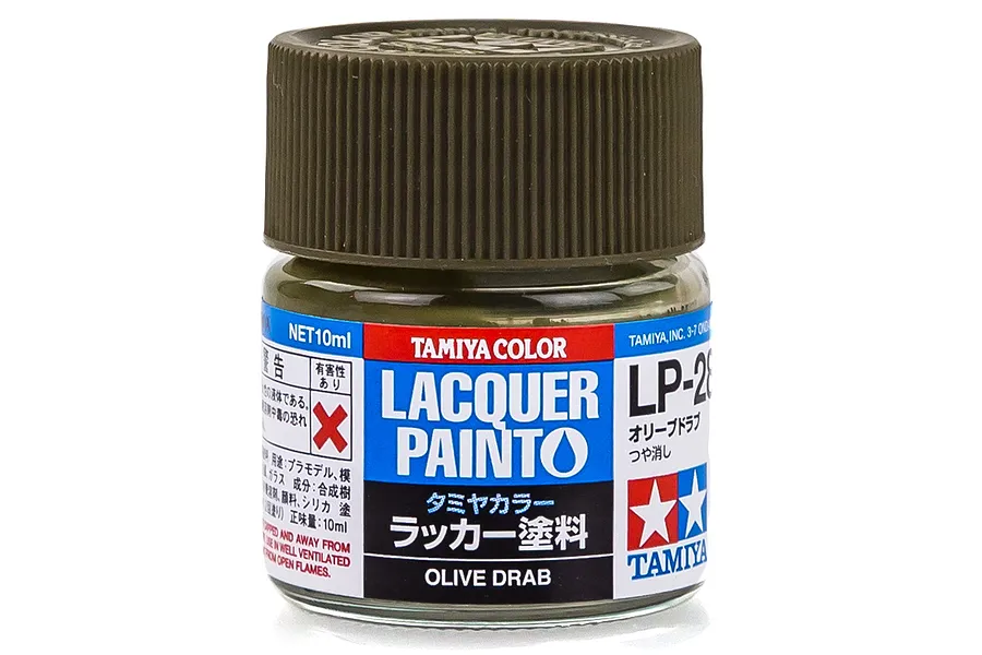 Tamiya LP-28 Olive Drab Lacquer Paint 10ml image 23599
