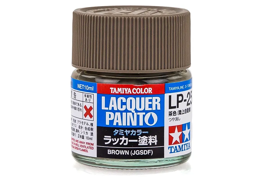Tamiya LP-25 Brown (JGSDF) Lacquer Paint 10ml image 23601
