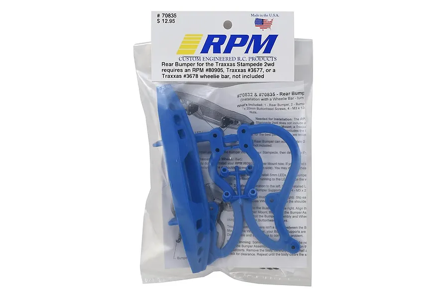 RPM Blue Stampede 2WD Rear Bumper image 23736