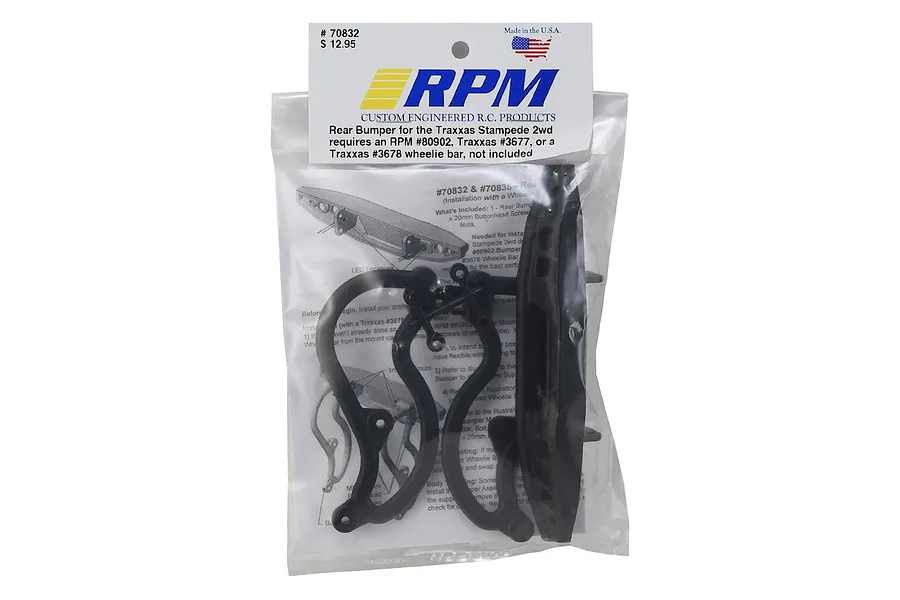 RPM Black Stampede 2WD Rear Bumper image 23738