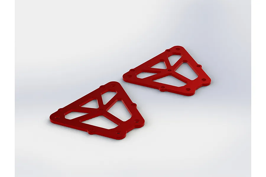 ARRMA Red Aluminium Suspension Brace 2Pcs image 23781