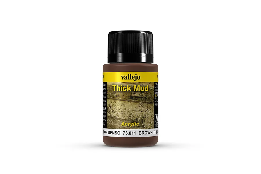 Vallejo Thick Brown Mud Weathering Effects Paint 40ml image 23811
