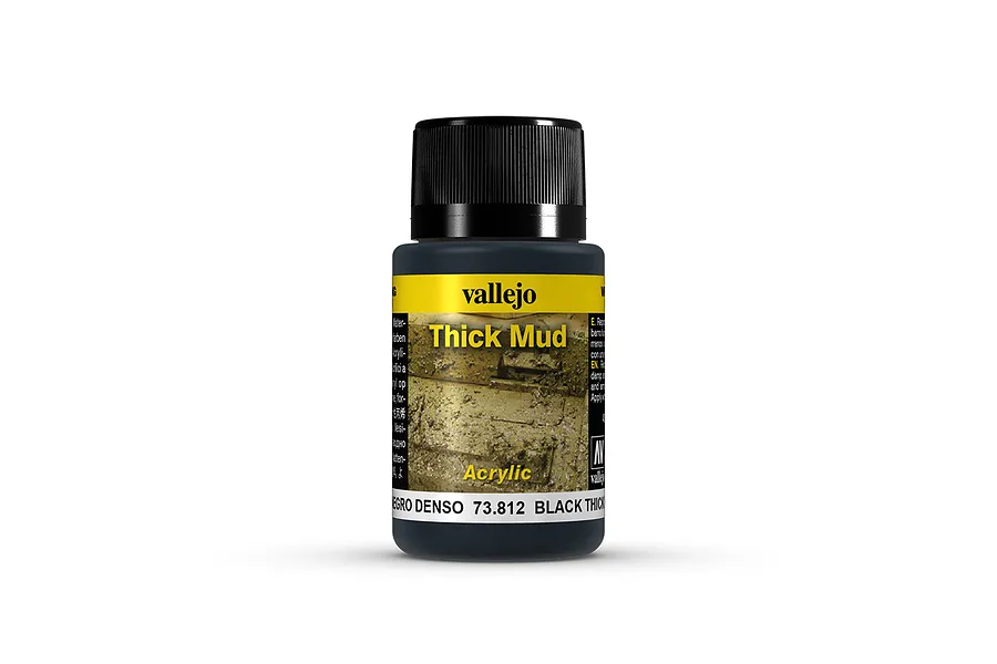 Vallejo Dark Thick Black Mud Weathering Effects Paint 40ml image 23814