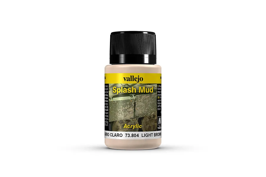 Vallejo Splash Light Brown Mud Weathering Effects Paint 40ml image 1