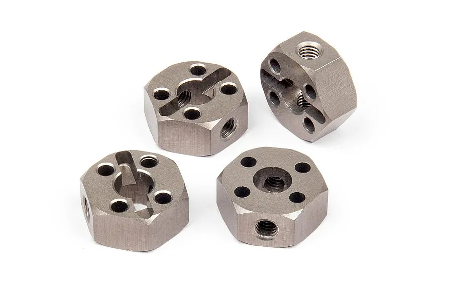 HPI Gunmetal Aluminium 12mm Wheel Hexes 4Pcs image 23942