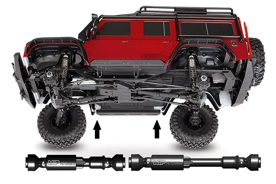 MIP TRX-4 (12.3&amp;quot; Wheelbase) Splined Center CVD Steel Drive Shafts 2Pcs image 23954