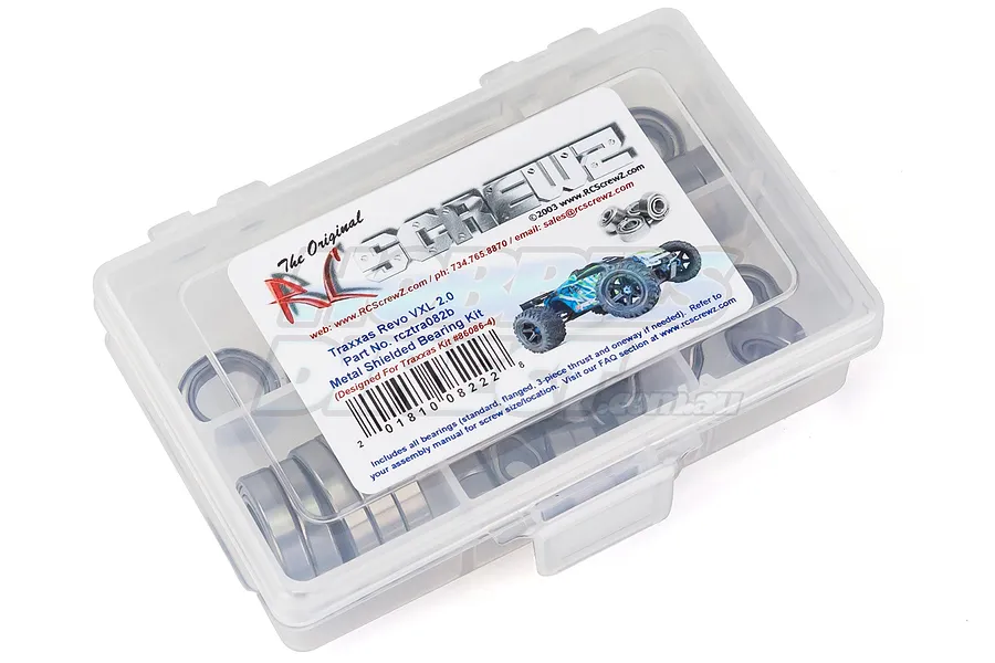 RC Screwz Complete Metal Shielded Bearing Kit for Traxxas E-Revo VXL 2.0 image 23962