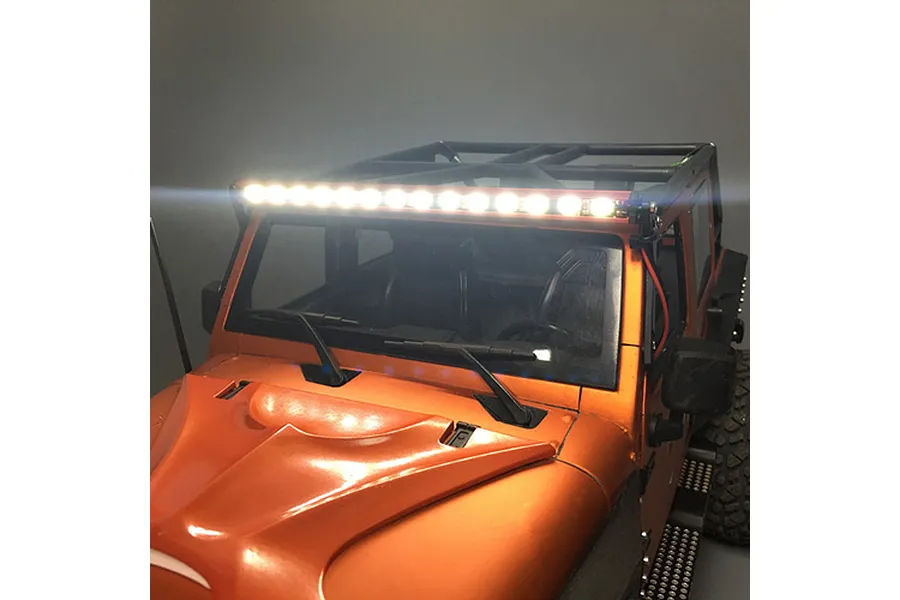 Yeah Racing Red Aluminium 159x10mm Roof Super Bright White LED Light Bar image 24004