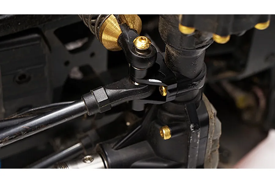 Yeah Racing TRX-4 Black Aluminium Front &amp;amp; Rear Suspension Link Axle Mount Set image 24015