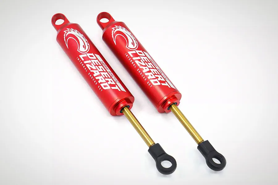 Yeah Racing 1/10 Red 120mm Desert Lizard Two Stage Internal Spring Shocks 2Pcs image 24369