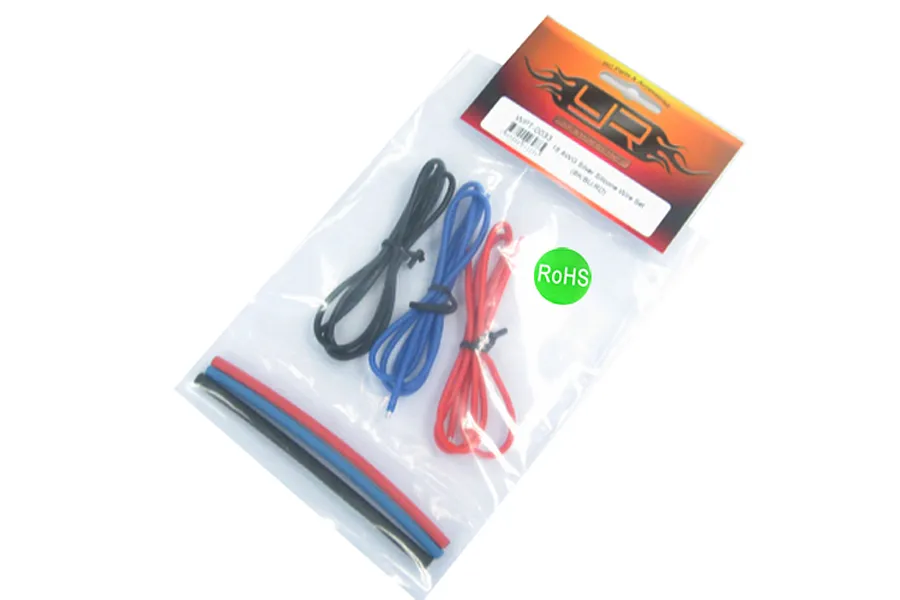 Yeah Racing 18AWG Red, Black and Blue Silicone Wire 600mm w/ Shrink Wrap image 3