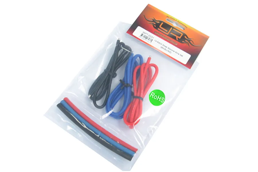 Yeah Racing 14AWG Red, Black and Blue Silicone Wire 600mm w/ Shrink Wrap image 24432