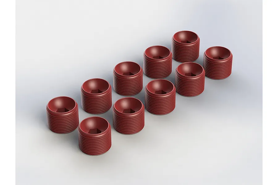 ARRMA Red Front Hub Nuts 10Pcs image 24451