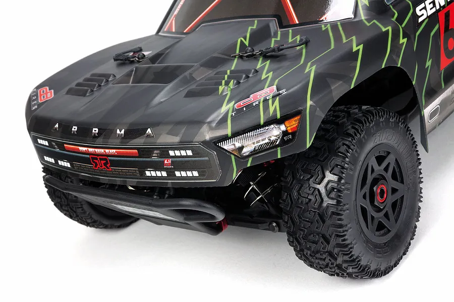 ARRMA 1/8 Senton 6S Black/Green Painted Body Shell image 24480