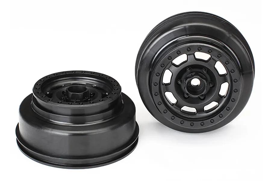 Traxxas 2.3/3.2&amp;quot; Desert Racer Black Rims 2Pcs image 24490