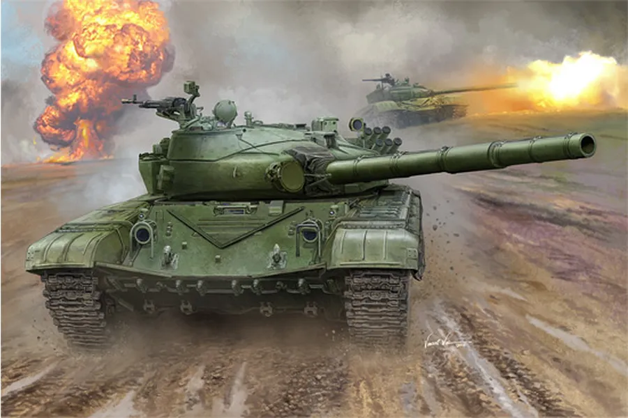 Trumpeter 1/16 Russian T-72B Main Battle Tank Scaled Plastic Model Kit image 24759