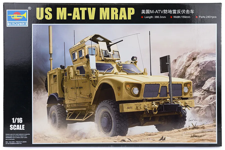 Trumpeter 1/16 U.S. M-ATV MRAP Scaled Plastic Model Kit image 24952