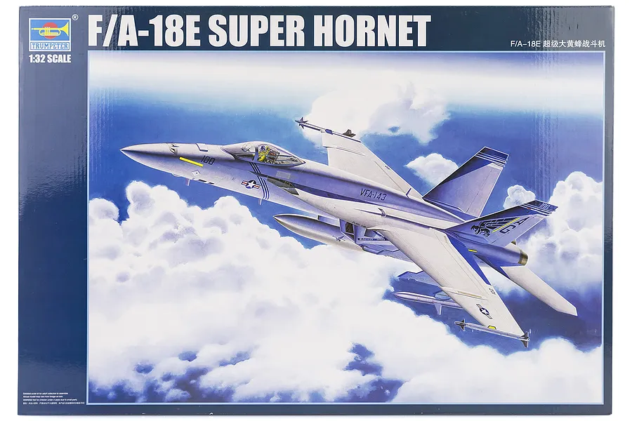 Trumpeter 1/32 F/A-18E Super Hornet Fighter Jet Scaled Plastic Model Kit image 25011