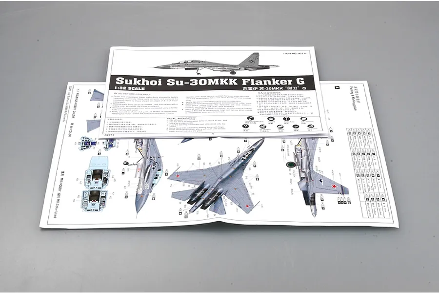 Trumpeter 1/32 Su-27UB Flanker-C Fighter Jet Scaled Plastic Model Kit image 25045