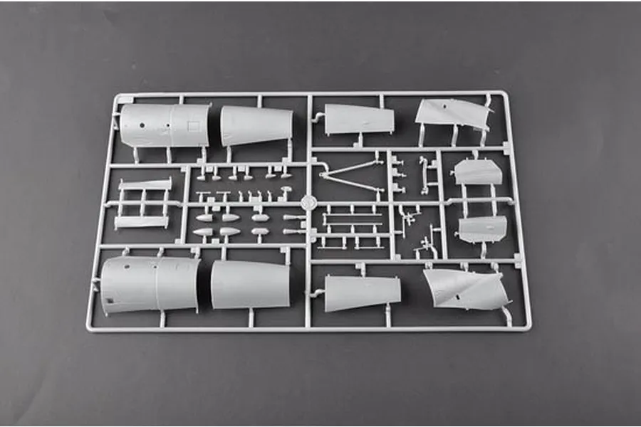 A grey plastic sprue containing various aircraft model parts for a 1/32 scale A-6A Intruder model kit.